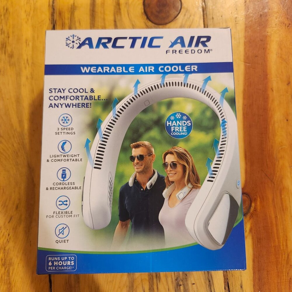 Arctic Air Freedom Wearable Personal Air Cooler 3-Speed Lightweight Cordless New